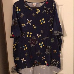 LuLaRoe Irma blue background